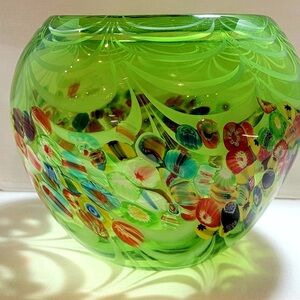Murano Millefiori  Art Glass Bowl